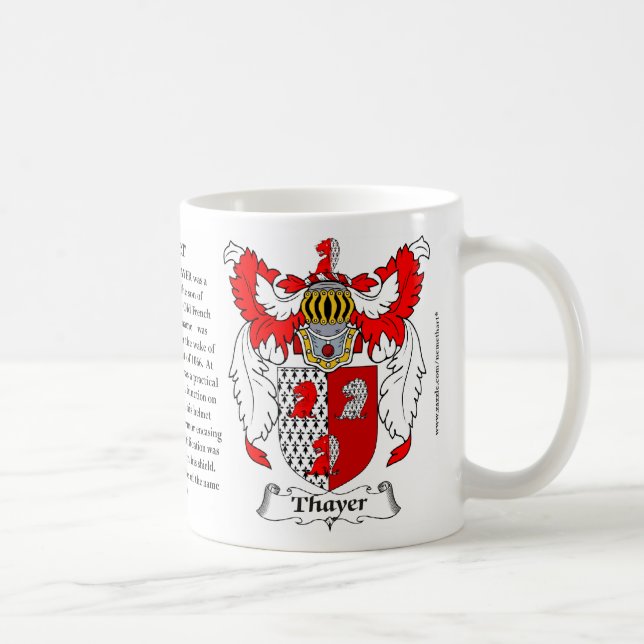 Thayer Family Coat of Arms Coffee Mug (Right)