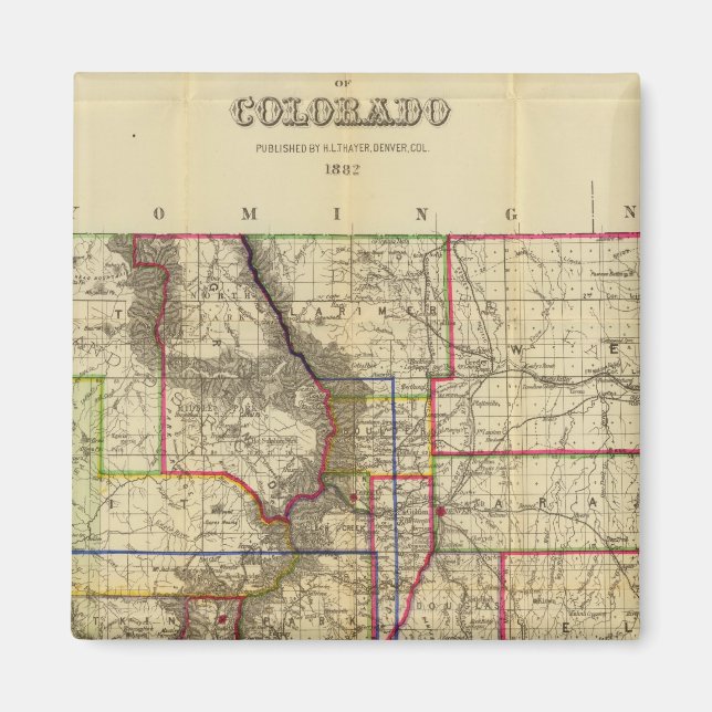 Thayer's map of Colorado 2 Magnet (Front)