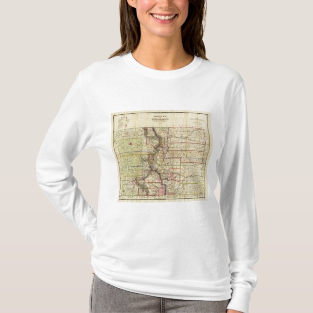 Thayer's map of Colorado 2 T-Shirt (Front)