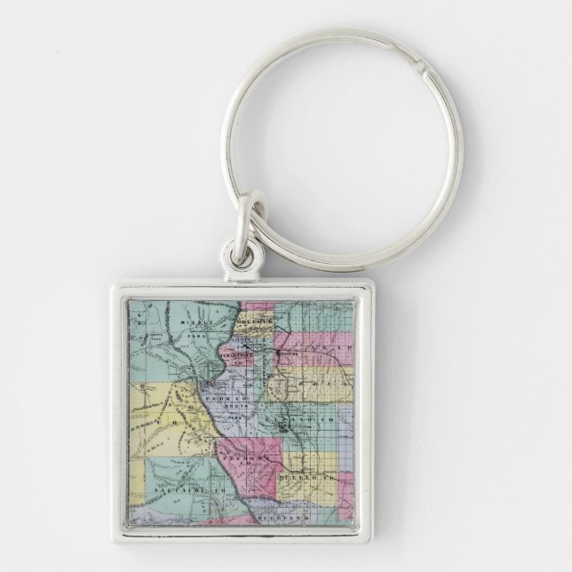 Thayer's Map of Colorado Keychain (Front)