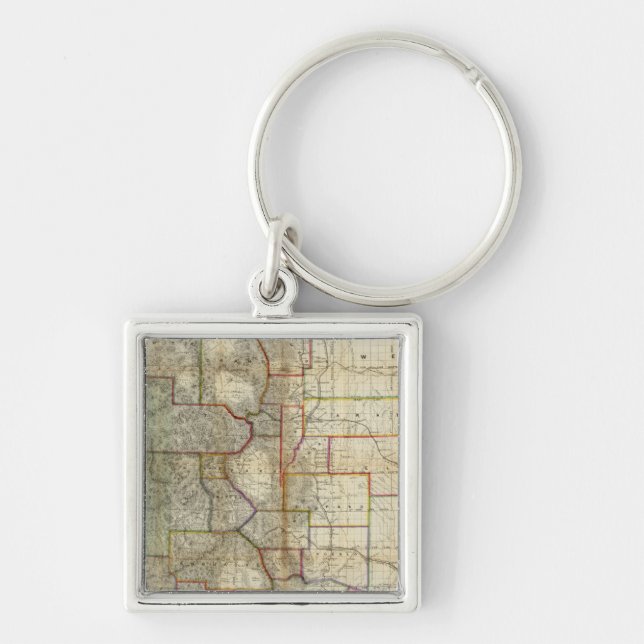 Thayer's New Map Of The State of Colorado Keychain (Front)