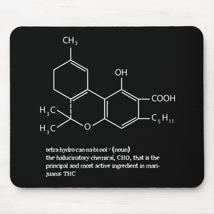 Thc molecule mouse pad