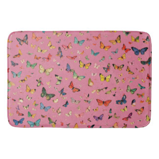 The 1000 Butterflies Rose Bath Mat