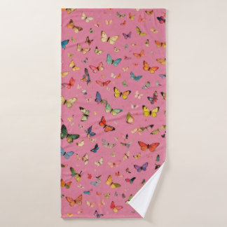 The 1000 Butterflies Rose Bath Towel