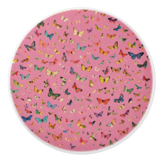 The 1000 Butterflies Rose Ceramic Knob