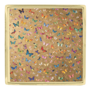 The 1000 Butterflies Satsuma style Gold Finish Lapel Pin