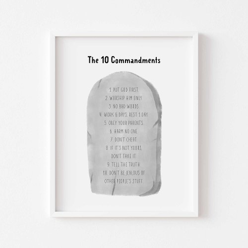 The 10 commandment poster