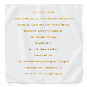 The 10 Commandments Bandana