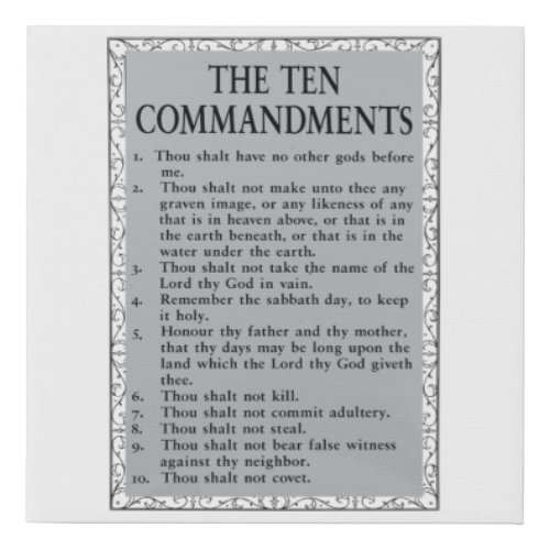 The 10 Commandments Canvas Wall Art
