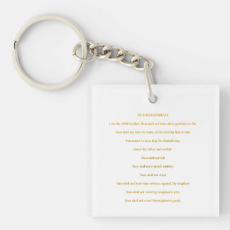 The 10 Commandments Keychain