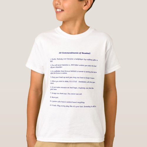 The 10 Commandments of Baseball T_Shirt