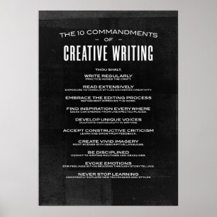 The 10 Commandments of Creative Writing Poster