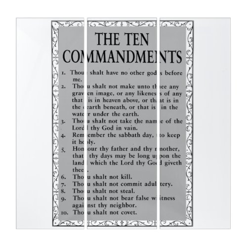 The 10 Commandments Wall Art