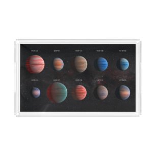 The 10 Hot Jupiter Wasp Exoplanets Acrylic Tray