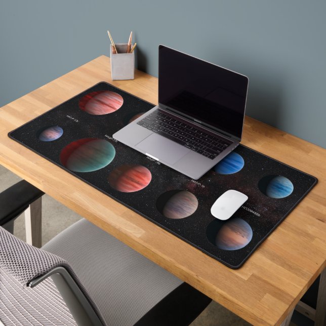 The 10 Hot Jupiter Wasp Exoplanets Desk Mat (Office 2)