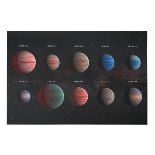 The 10 Hot Jupiter Wasp Exoplanets Faux Canvas Print