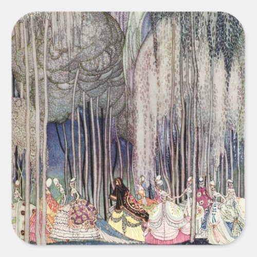The 12 Dancing Princesses in the Forest by Nielsen Square Sticker