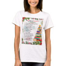 The 12 Days of Christmas T-shirt | Literary Gift