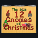 The 12 Gnomes of Christmas 2026 Calendar<br><div class="desc">On each month of the year, a new group of gnomes appear—bringing joy, cheer, and a sprinkle of spritely magic! From a gnome stuck in a pear tree to gnomes drumming in a parade, each page captures a whimsical scene that tells its own merry story. Just like the classic holiday...</div>