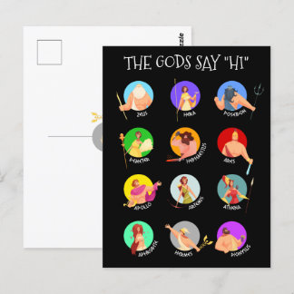 The 12 Olympian Gods of Greek Mythology Postcard