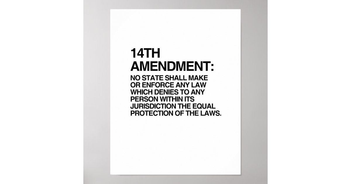 THE 14TH AMENDMENT POSTER | Zazzle