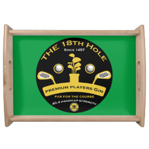 The 18th Golf Hole Funny Golfing Gifts Serving Tray