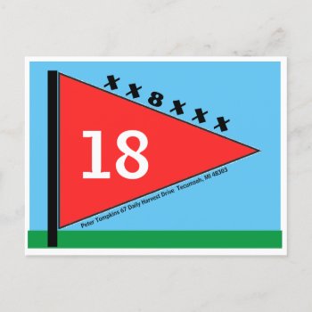 The 18th Green Qsl Card by hamgear at Zazzle