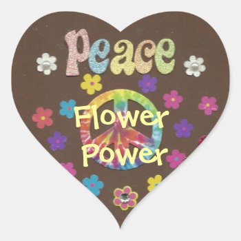 The 1960s: Flower Power Sticker by RetirementGiftStore at Zazzle