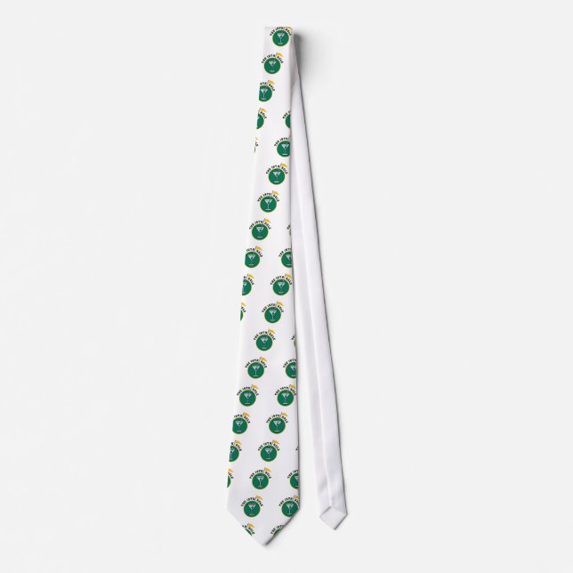 The 19th Hole Funny Golf Dadism gift Neck Tie (Front)