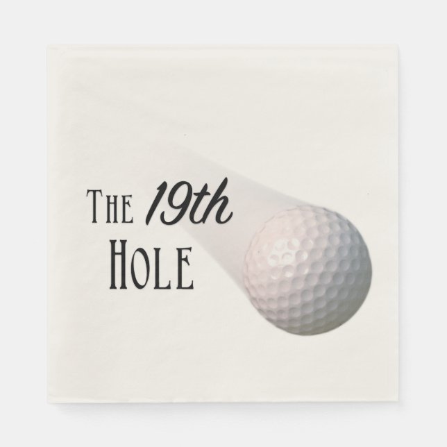 The 19th Hole Golf Ball Napkins (Front)