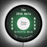 The 19th Hole Golf Golfers Sports Bar LED Sign<br><div class="desc">The 19th Hole Golf Golfers Sports Bar LED Sign.   Design and drawing by Claudine Boerner.  Copyright (c) 2023 Claudine Boerner and its licensors. All rights reserved.  If you would like to order in a different size please message me.</div>