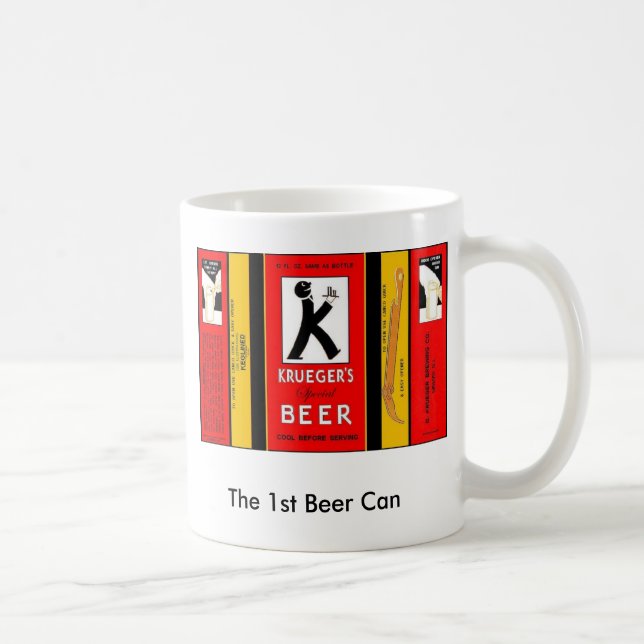 The 1st Beer Can KRUEGER SPECIAL Newark New Jersey Coffee Mug (Right)