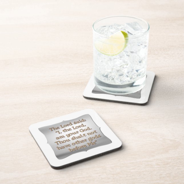 The 1st Commandment Beverage Coaster (Right Side)