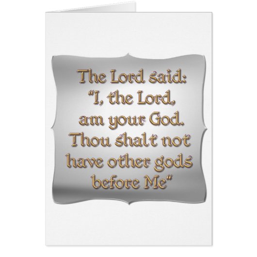 The 1st Commandment Cards (Front)