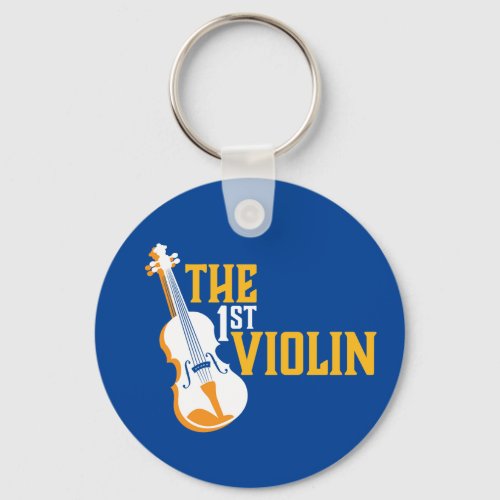 The 1st Violin Player Violinist Orchestra Music Keychain
