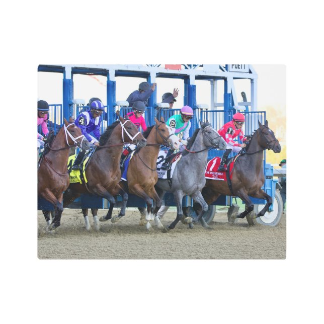 The 2019 Wood Memorial Stakes Metal Print (Front)