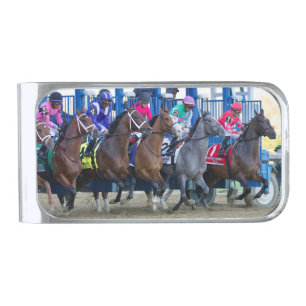 The 2019 Wood Memorial Stakes Silver Finish Money Clip