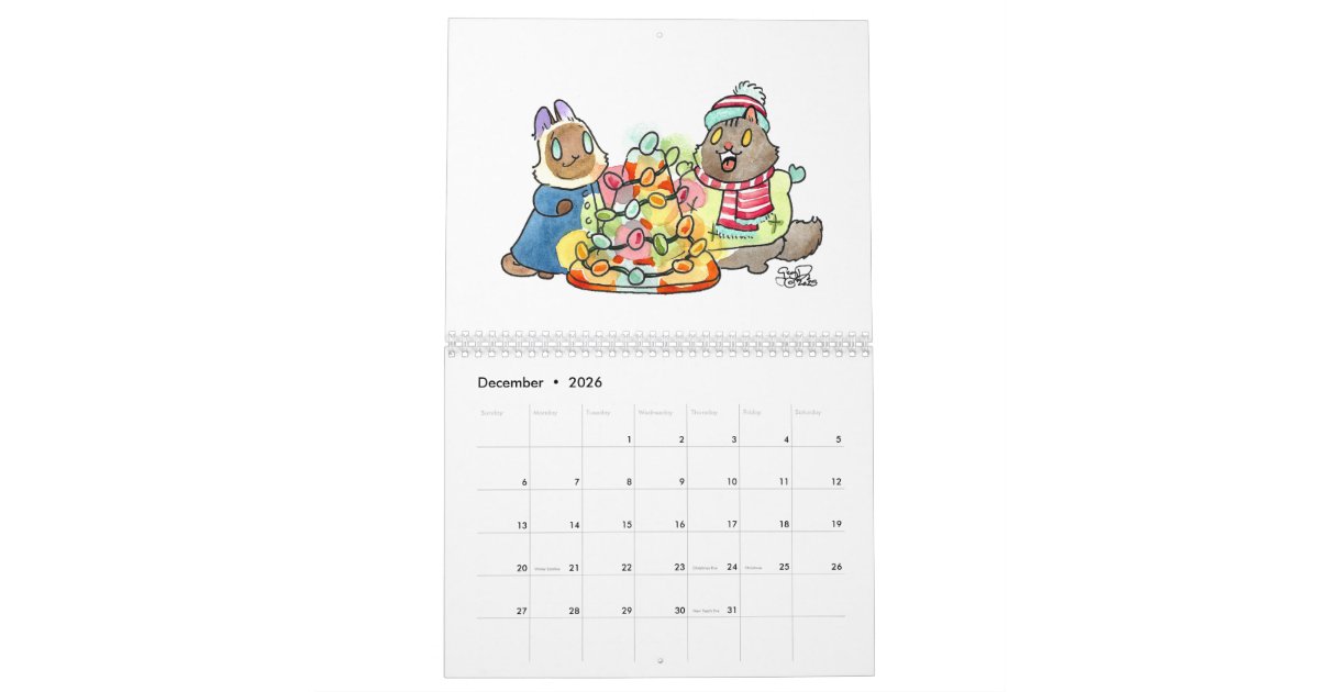 The 2025 Breaking Cat News Calendar Zazzle