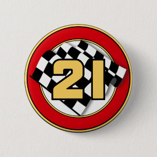 The 21 Car Pinback Button