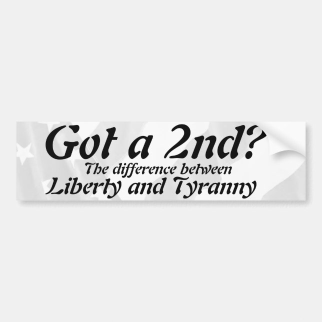 The 2nd Amendment Bumper Sticker (Front)