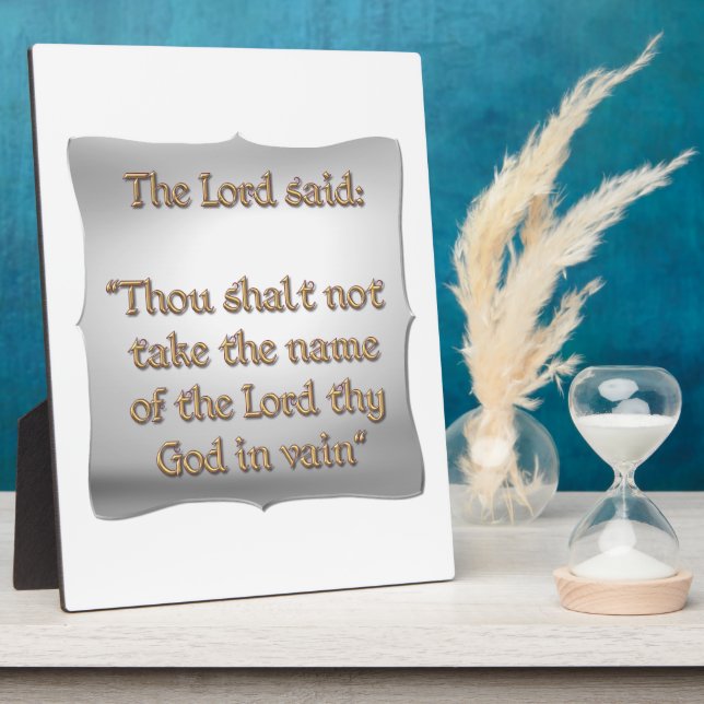 The 2nd Commandment Plaque (Side)