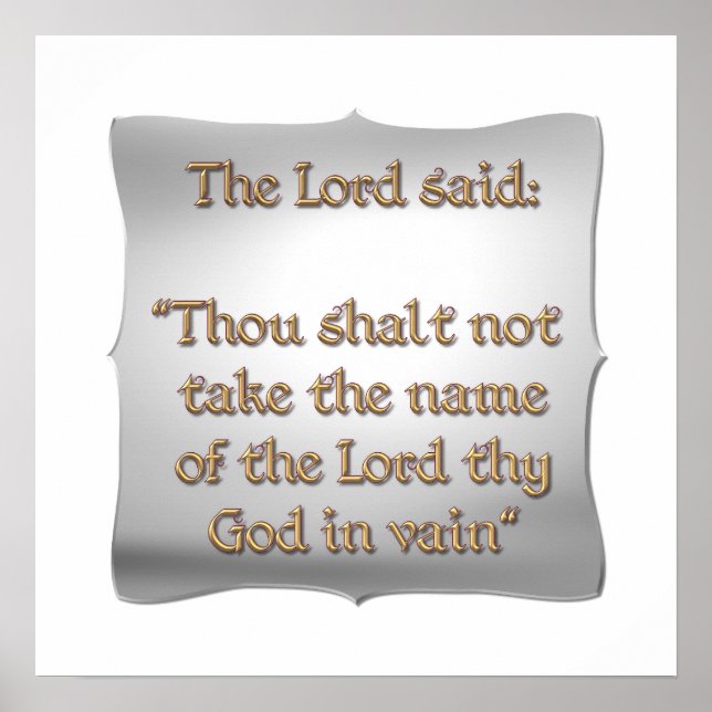 The 2nd Commandment Poster (Front)