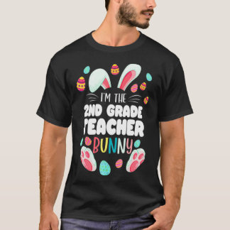 The 2nd Second Grade Teacher Bunny Hoppy Easter Da T-Shirt