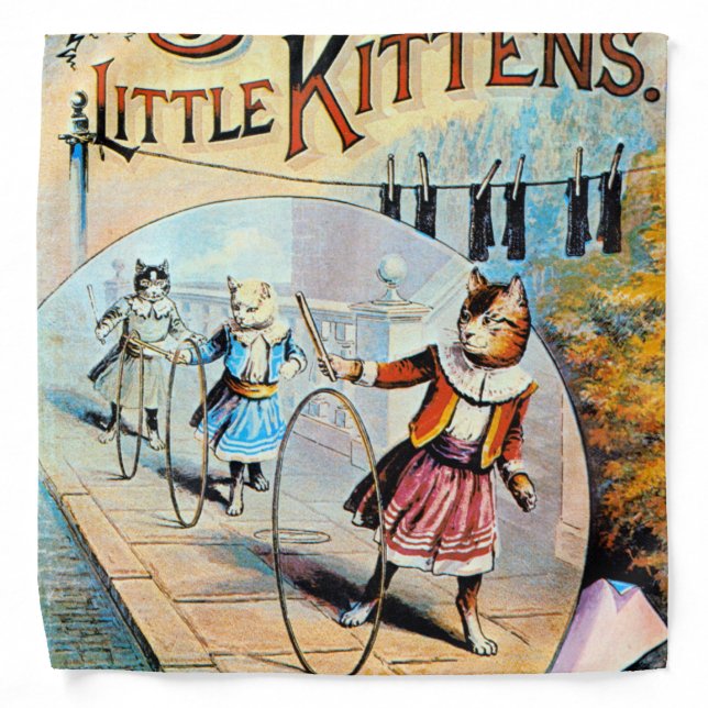 The 3 Little Kittens, Unknown artist Bandana (Front)