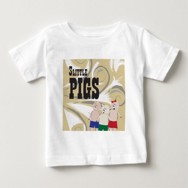 The 3 Little Pigs Baby T-Shirt (Front)