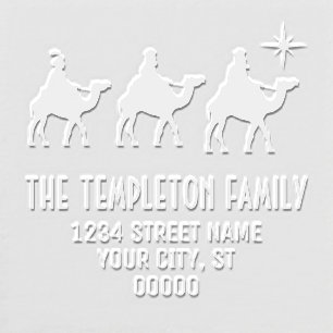 The 3 Magi Wisemen Kings Name Return Address Embosser