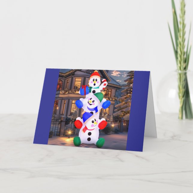 THE 3 OF US WANT TO SAY MERRY CHRISTMAS  HOLIDAY CARD (Front)