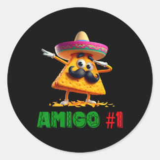 The 3 Three Amigos Cinco De Mayo Amigo #1 Group Ma Classic Round Sticker