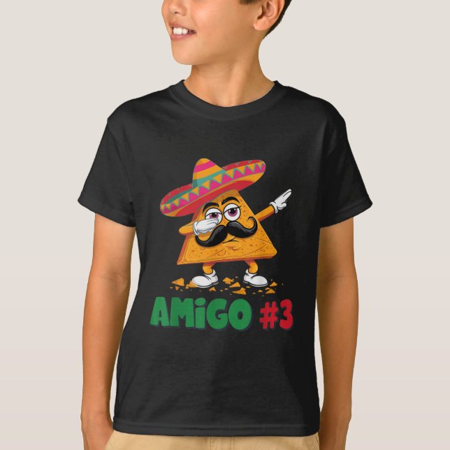 The 3 Three Amigos Cinco De Mayo Amigo #3 Group Ma T-Shirt (Front)