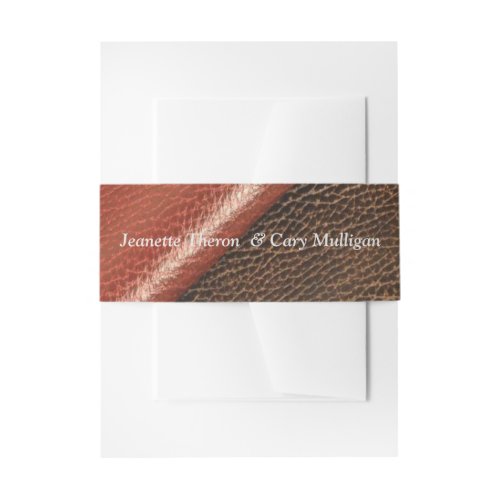 The 3D Leather Academia Decor  Cards Invitation Belly Band